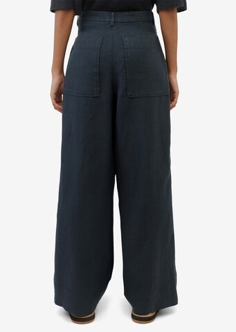 Marc O'Polo Wide leg Pleat-front trousers in Blue