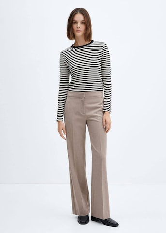 MANGO Regular Pleated Pants 'Chloe' in Brown