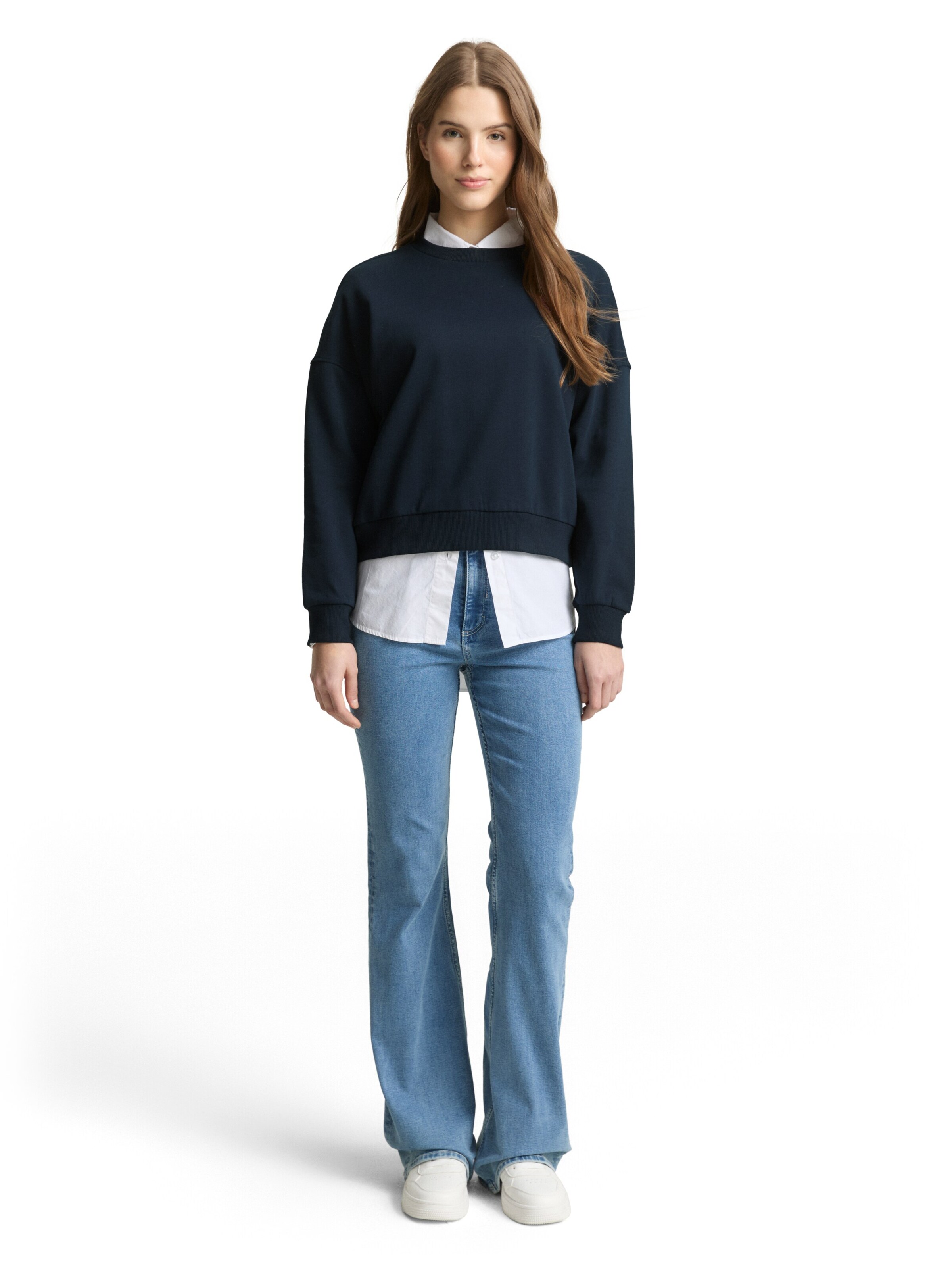 TOM TAILOR DENIM Sweatshirt in Blue