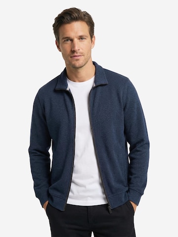 CASAMODA Zip-Up Hoodie 'Basic' in Blue: front