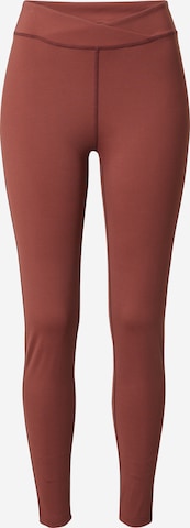 Skinny Leggings 'Carolin' ABOUT YOU x Sofia Tsakiridou en marron : devant