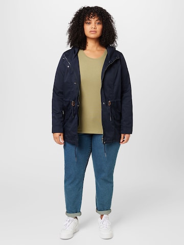 ONLY Carmakoma Between-Seasons Parka 'Lorca' in Blue