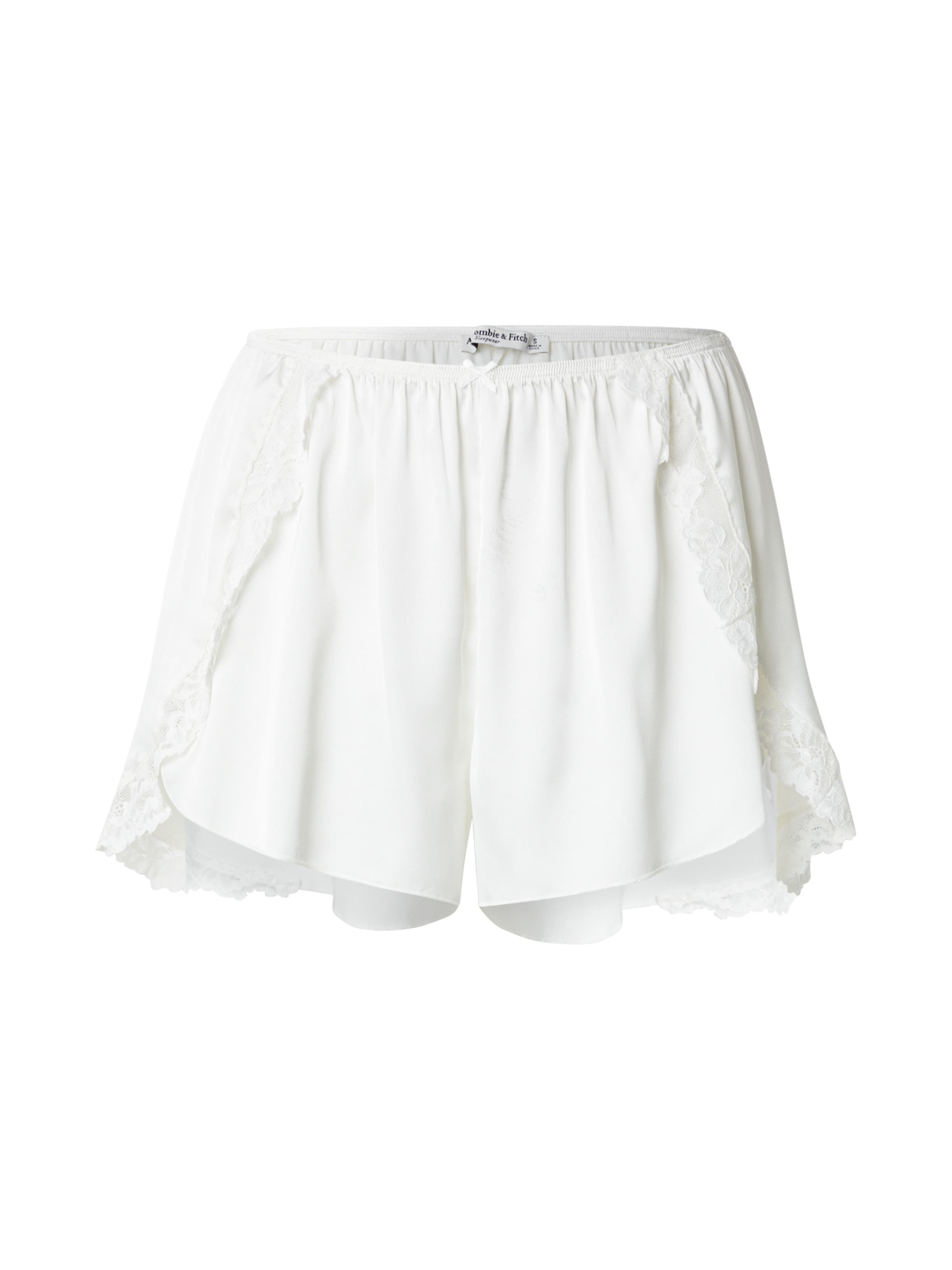 Pantalon de pyjama Abercrombie & Fitch en blanc : devant