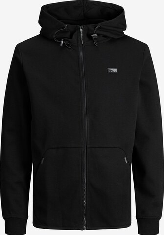 JACK & JONES - Sudadera con cremallera 'Air' en negro: frente