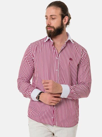CIPO & BAXX Slim Fit Hemd 'CH192' in Rot
