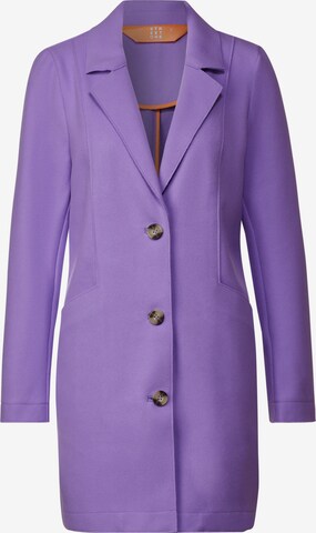 STREET ONE Between-Seasons Coat 'Cosy' in Purple: front