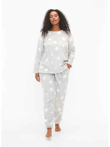 Zizzi - Camisa de pijama 'Hawa' em cinzento