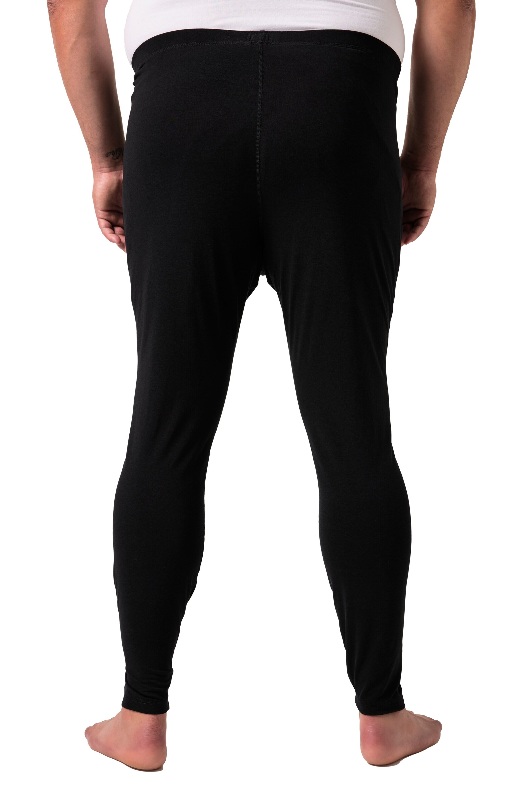 Men Plus Long Johns in Black