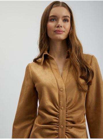 Orsay Shirt Dress in Brown