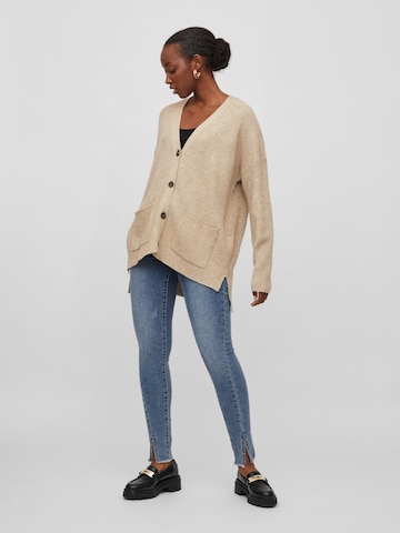 VILA Knit Cardigan 'RIL' in Beige