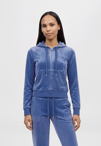 Juicy Couture Petite Ζακέτα φούτερ 'ROBERTSON' σε μπλε: μπροστά