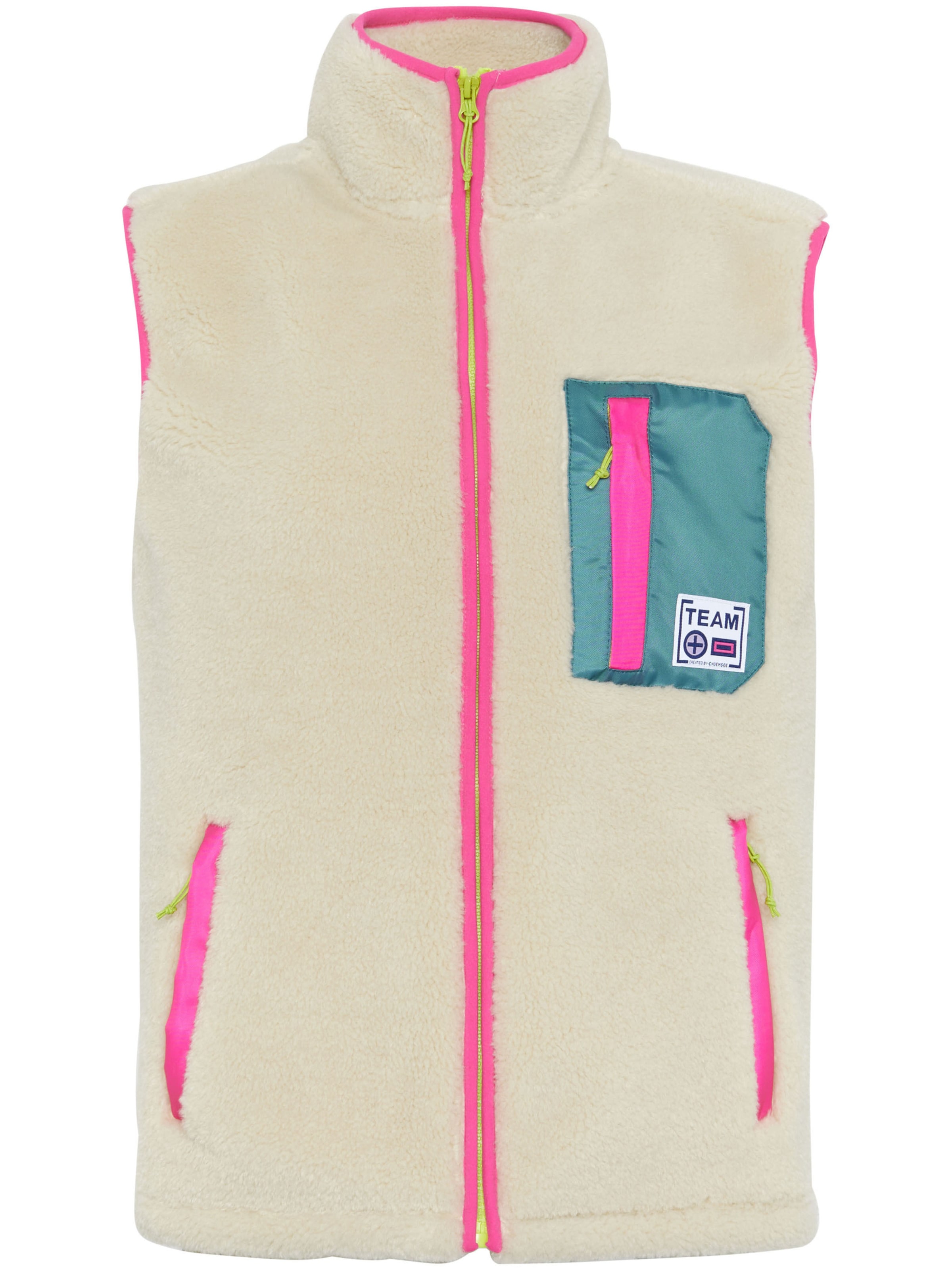 CHIEMSEE Weste ' aus weichem Sherpa Fleece ' in Pink: Vorderseite