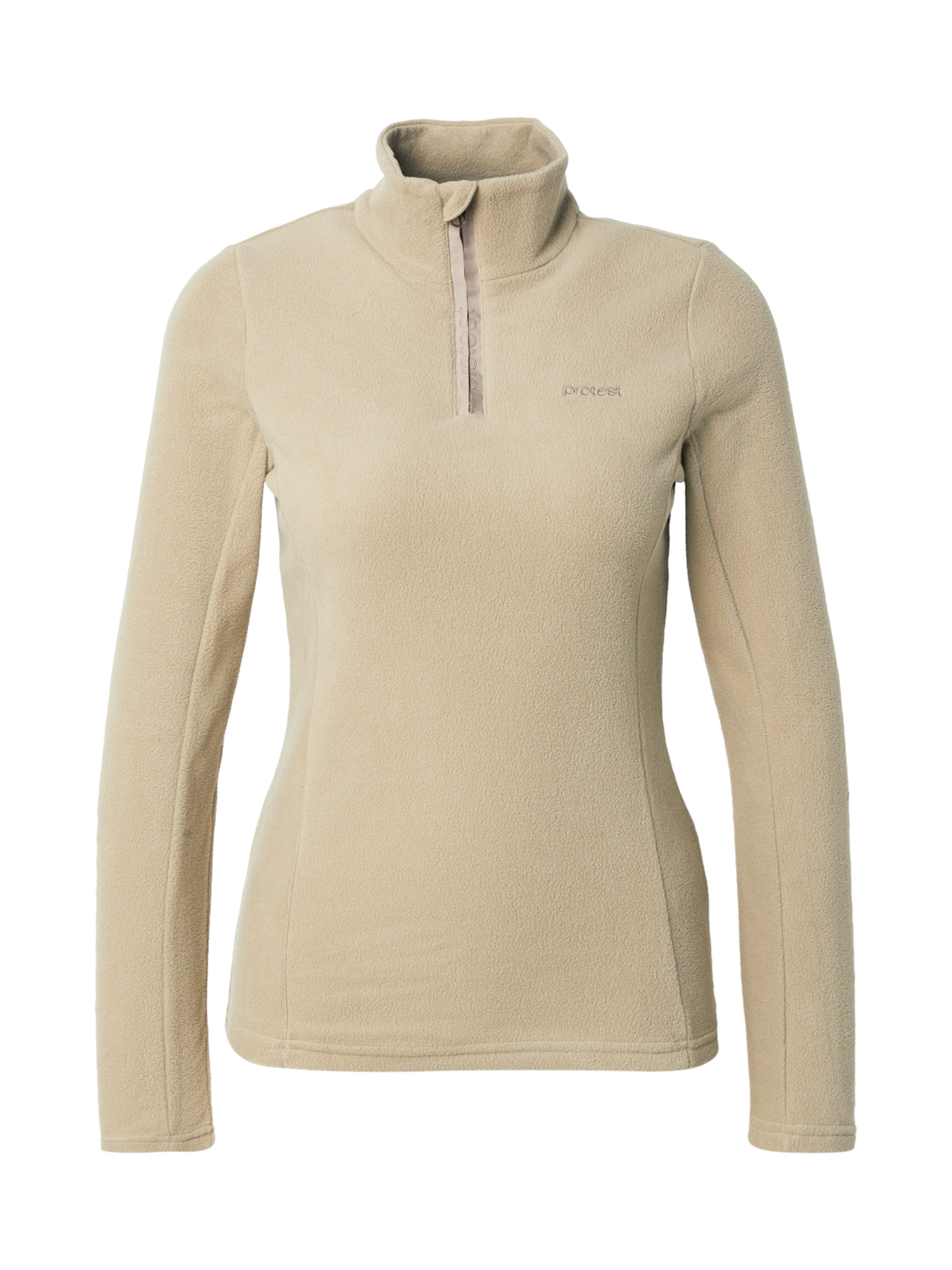 PROTEST Αθλητική μπλούζα φούτερ 'PRTRemutez' σε μπεζ: μπροστά