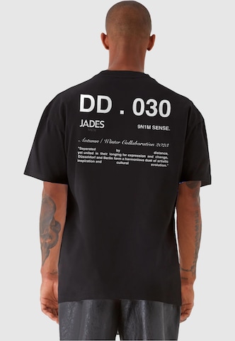 Maglietta 'Jades' di 9N1M SENSE in nero: frontale