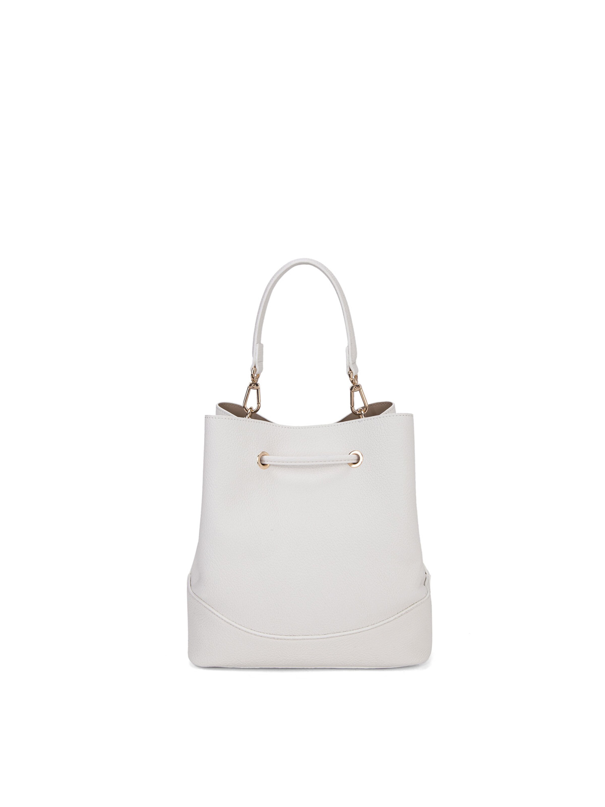 Borsa a mano 'Borsa a Mano Donna Vegan Leather con Coulisse e Tracolla Rimovibile' di Diana&Co. in bianco