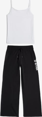 G-STAR Pyjama 'Cami and Wide Leg Pant Pyjamas Set' in Zwart: voorkant