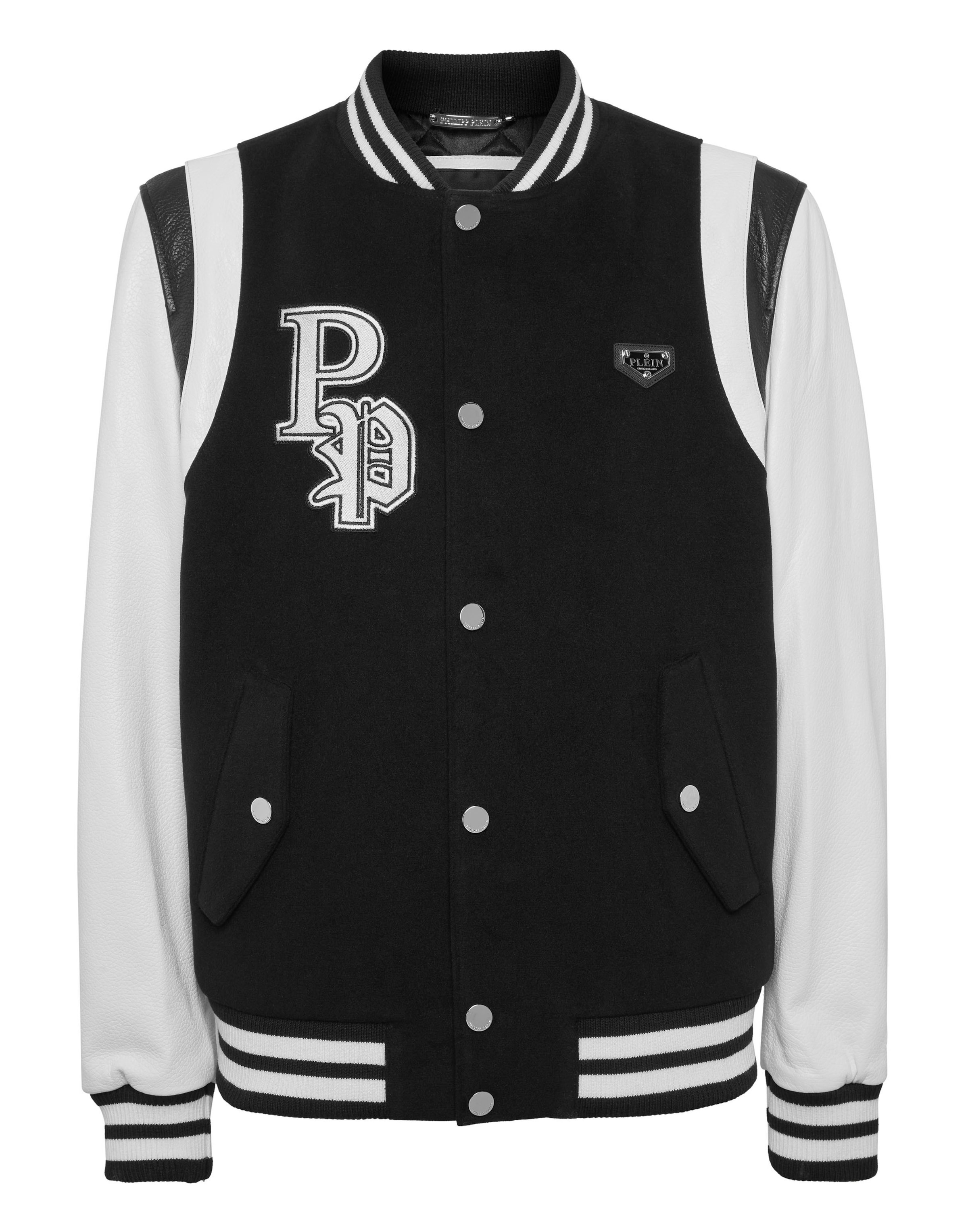 Philipp Plein Chaqueta de entretiempo en XXXL en negro / blanco, Vista del producto