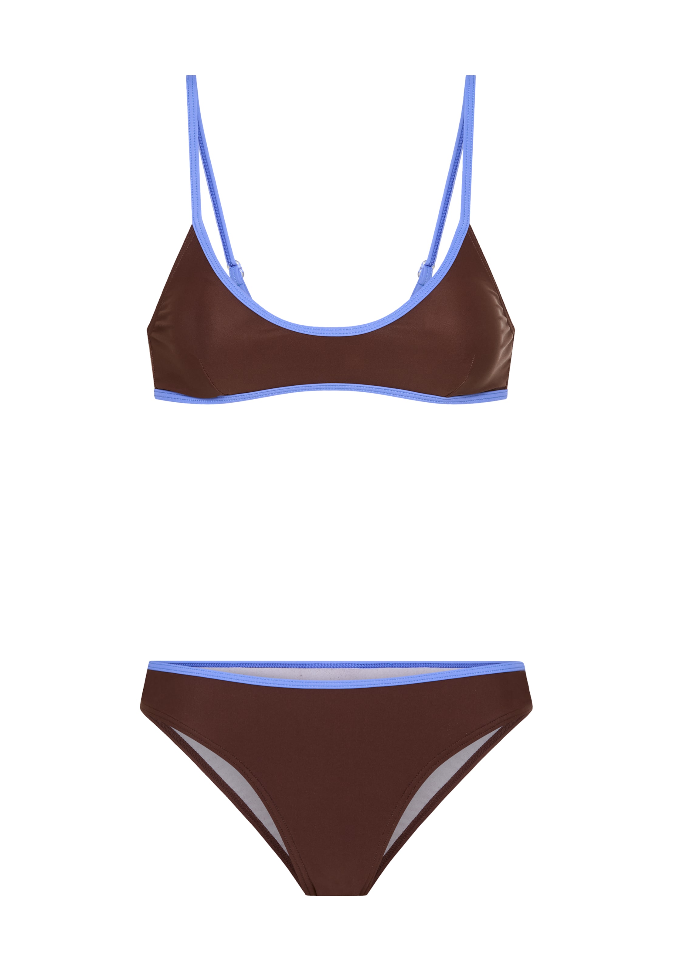 LSCN by LASCANA Bikini in XXS/C/D in Light blue / Dark brown, Item view