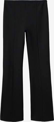 MANGO Rozkloszowany krój Spodnie w kolorze czarny: przód