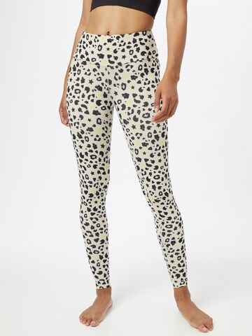 Skinny Pantalon de sport Hey Honey en jaune : devant