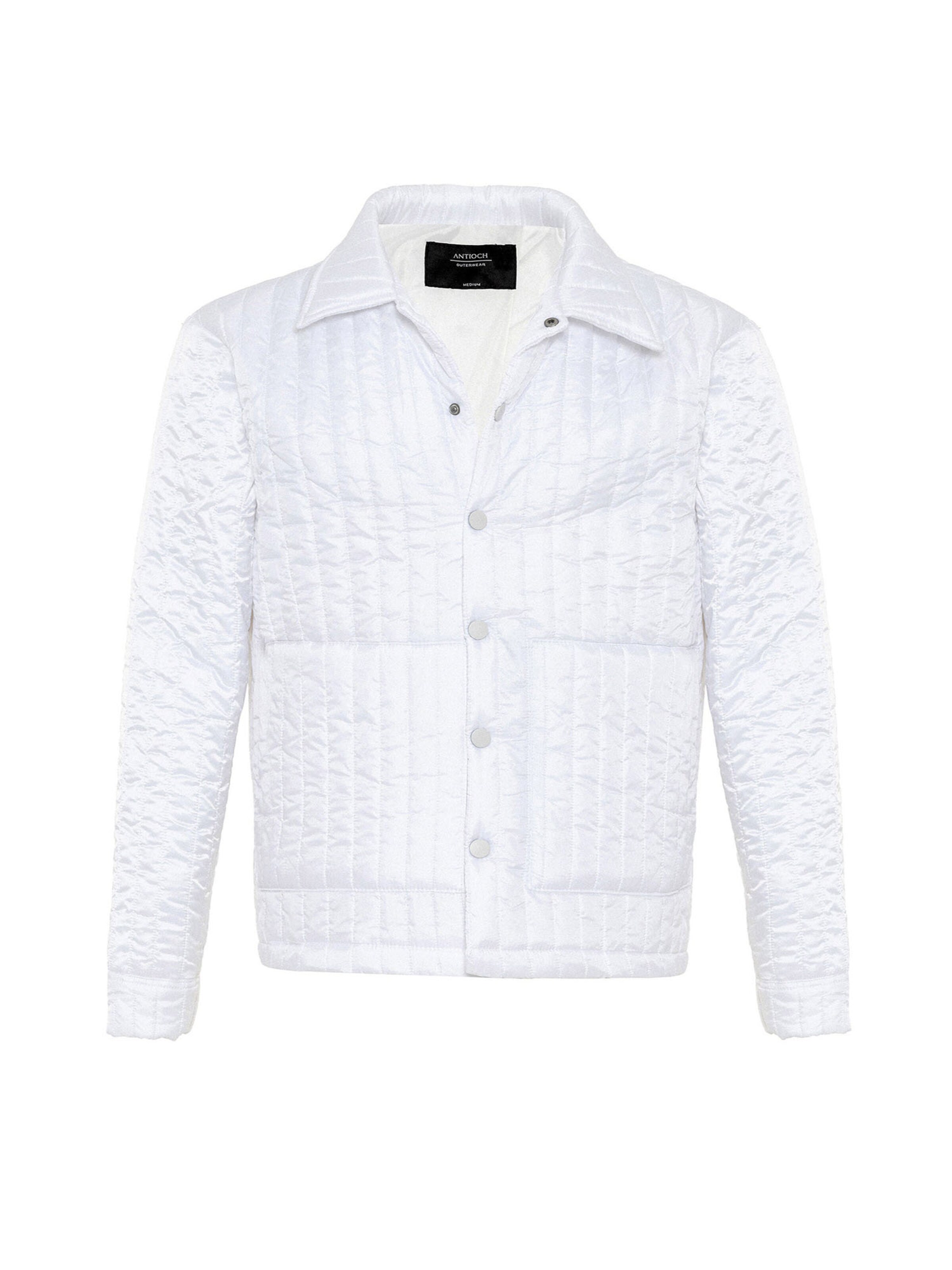 Geacă de primăvară-toamnă 'Collar' de la Antioch pe alb: față