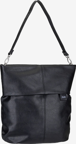 ZWEI Shoulder Bag ' Mademoiselle M140 ' in Black: front