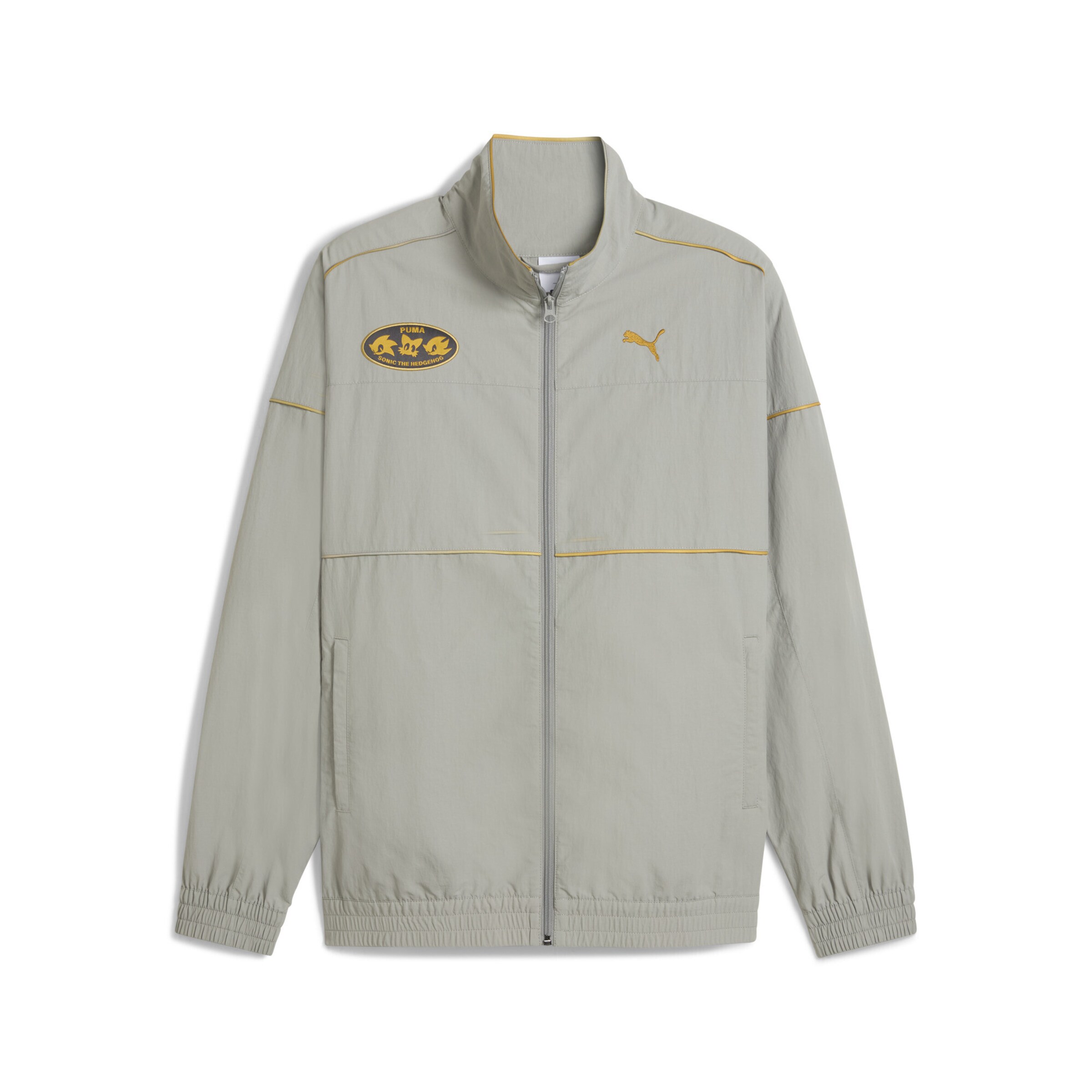 PUMA Athletic Jacket 'PUMA x SONIC THE HEDGEHOG' in Brown / Smoke grey / Orange, Item view