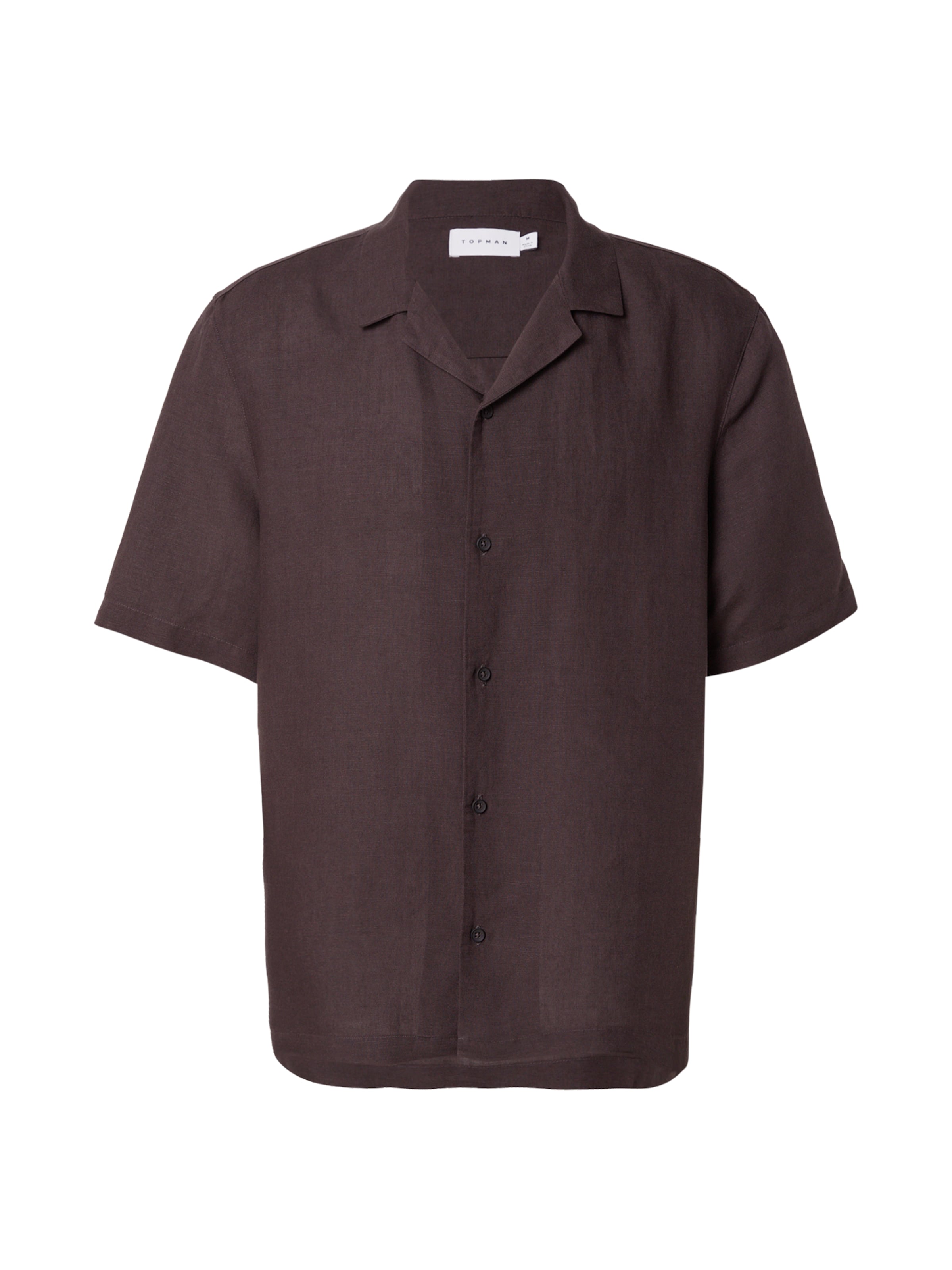 TOPMAN Comfort fit Overhemd in Bruin: voorkant