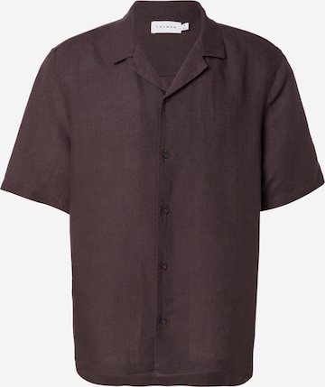TOPMAN Comfort fit Koszula w kolorze brązowy: przód