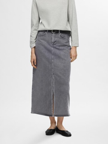 SELECTED FEMME Skirt 'SLFKrista-Gerda' in Grey: front