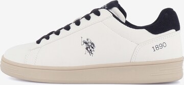 Baskets basses 'Alpha' US POLO ASSN. en blanc : devant