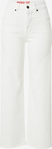 HUGO Red Zvonové kalhoty Džíny '937' – bílá: přední strana