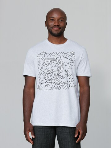 T-Shirt 'Landschaft' Watapparel en gris : devant