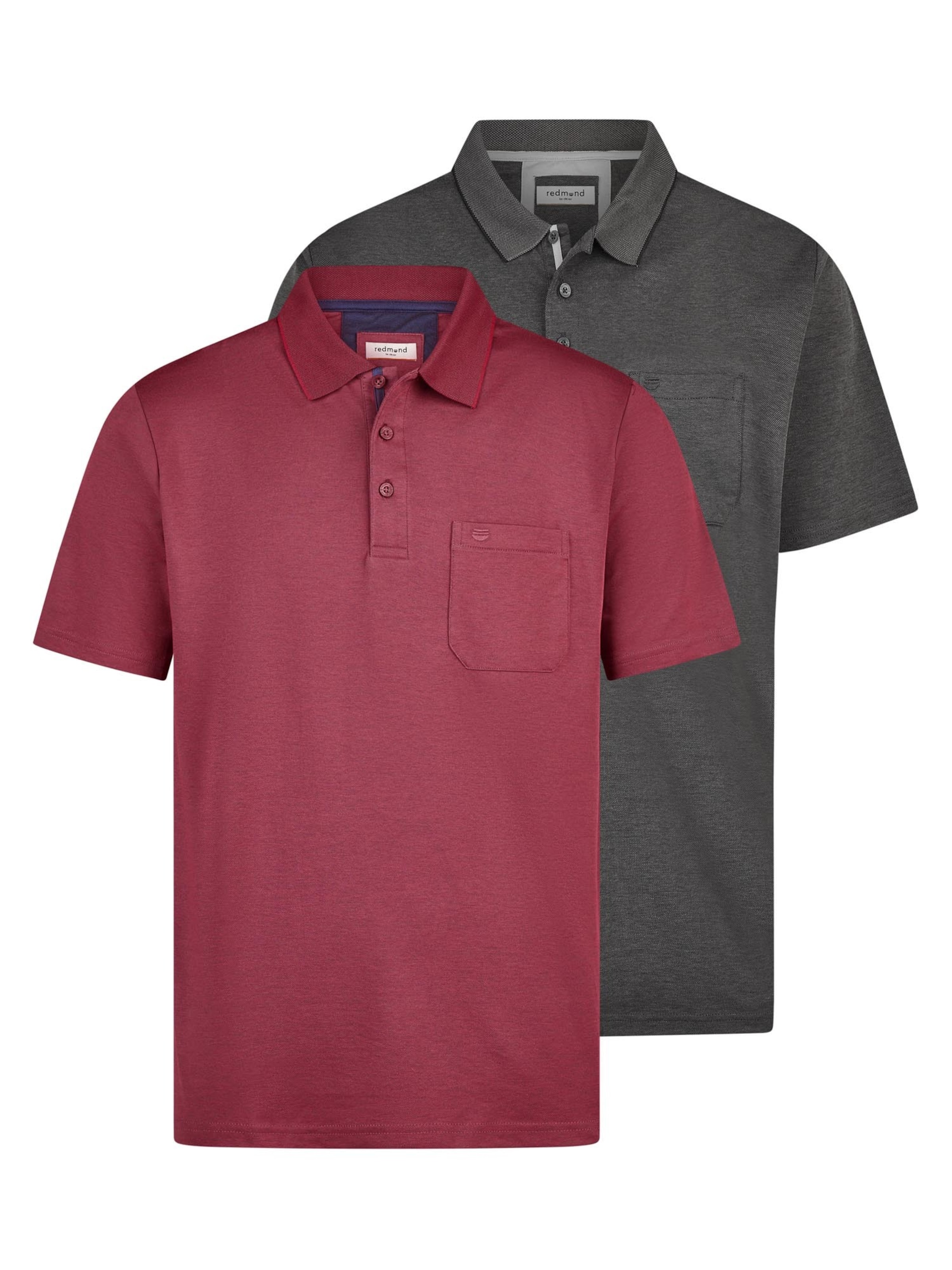 redmond Shirt 'Basic'‌‌‌‌‌‌‌‌‌‌ in Rot: Vorderseite