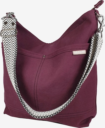 SANUMI Umhängetasche 'Canvas Hobobag' in Rot: Vorderseite