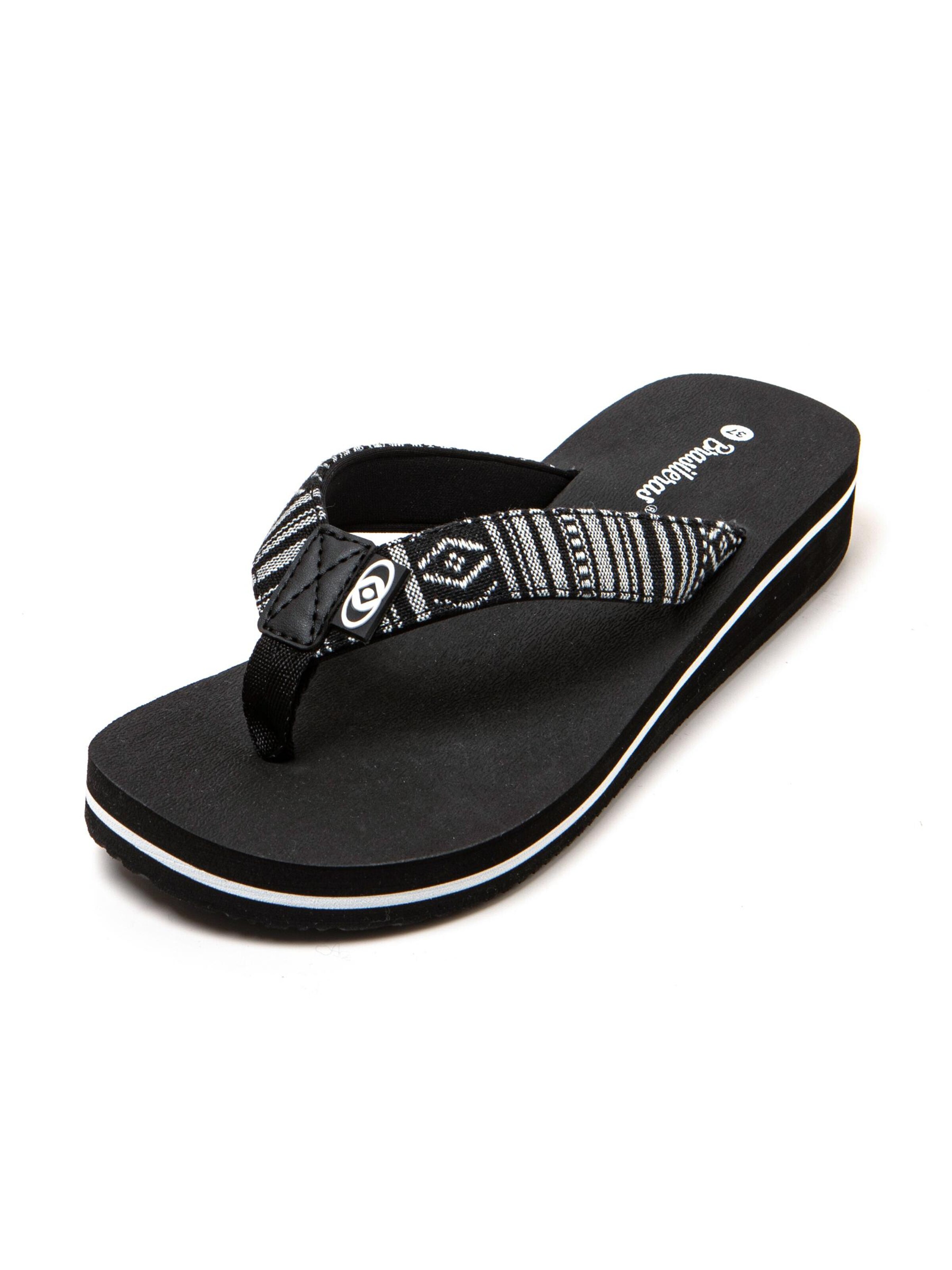 Brasileras Strand-/Badeschuh 'Maya' in Schwarz: Vorderseite
