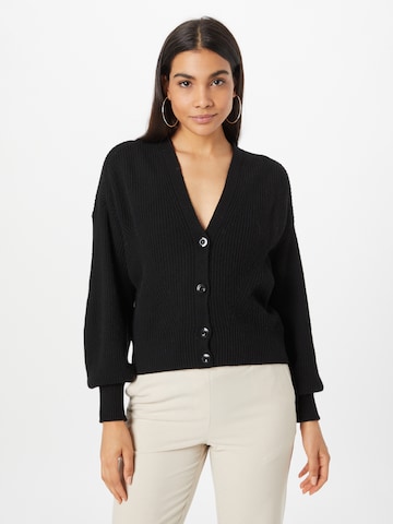 Cardigan Sisley en noir : devant