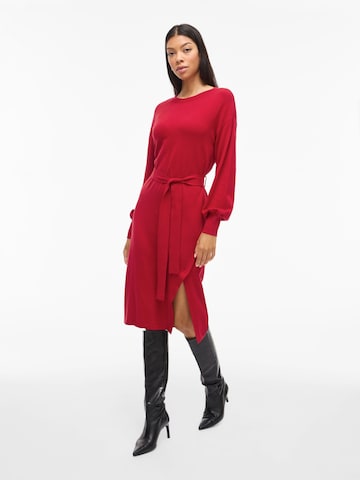 VILA Πλεκτό φόρεμα 'VIRicky' σε κόκκινο