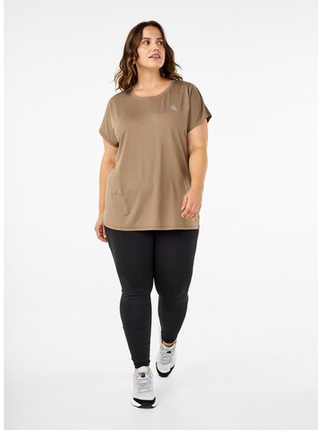 Maglia funzionale 'ABASIC' di Active by Zizzi in marrone
