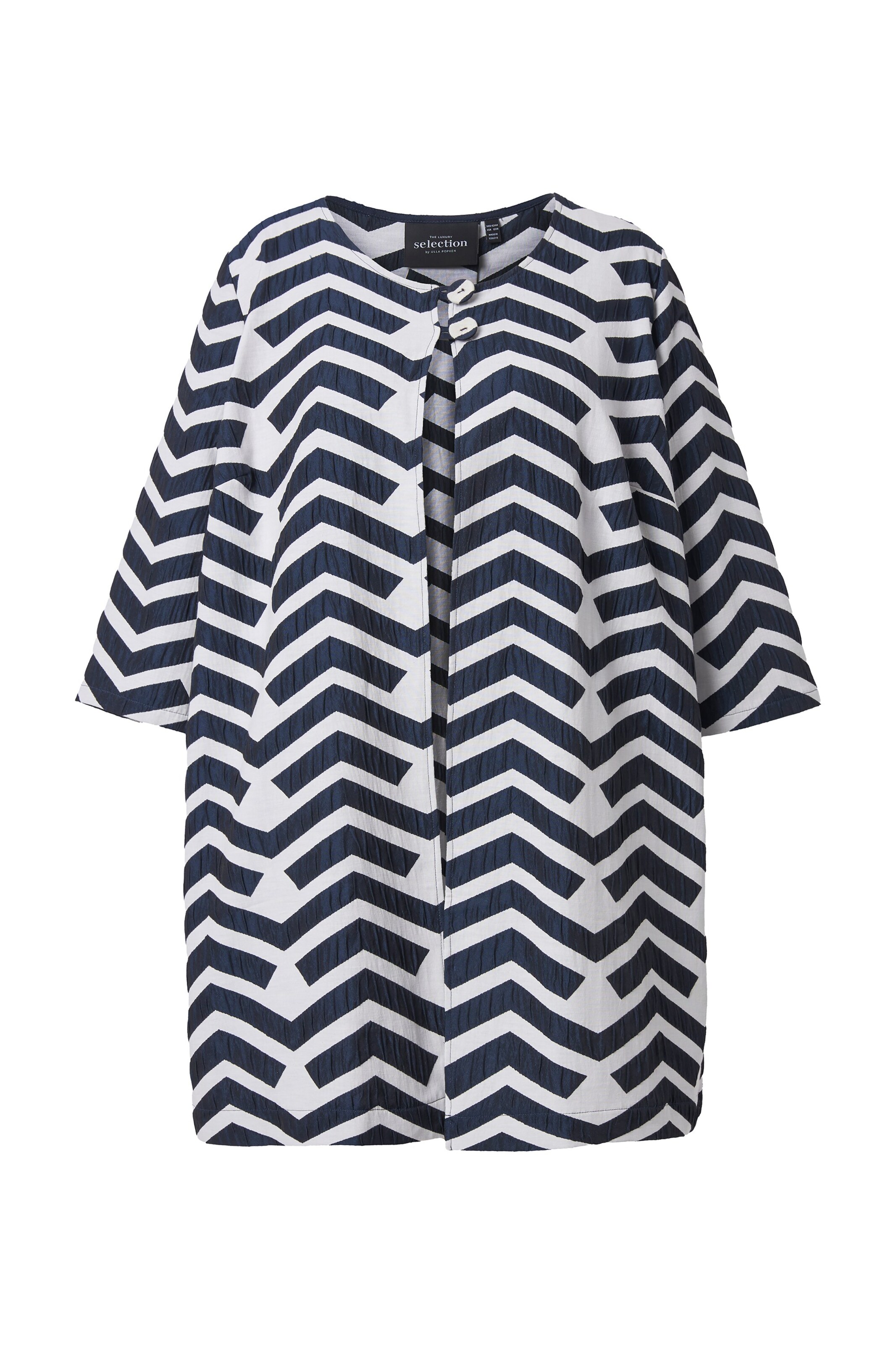 Ulla Popken Tussenjas in Blauw: voorkant