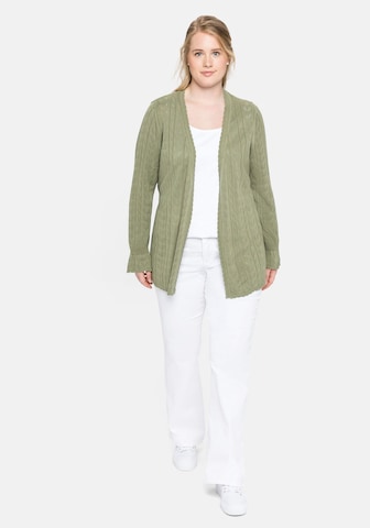 SHEEGO Knit Cardigan in Green