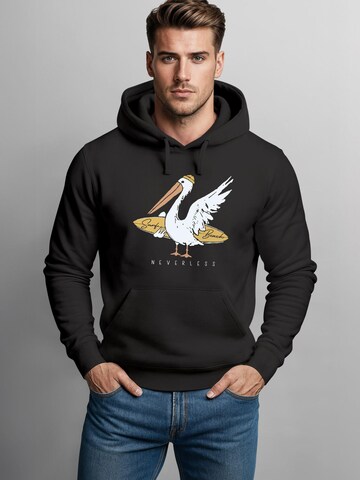 Neverless Sweatshirt 'Pelikan' in Black