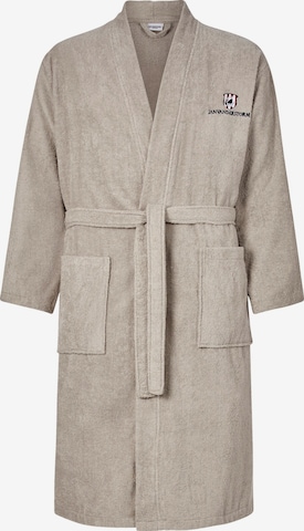 Jan Vanderstorm Long Bathrobe 'Janning' in Grey: front