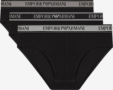 Emporio Armani Panty '3-Pack Core Logoband Briefs' in Black: front