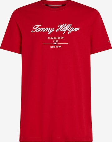 Tricou de la TOMMY HILFIGER pe roșu: față
