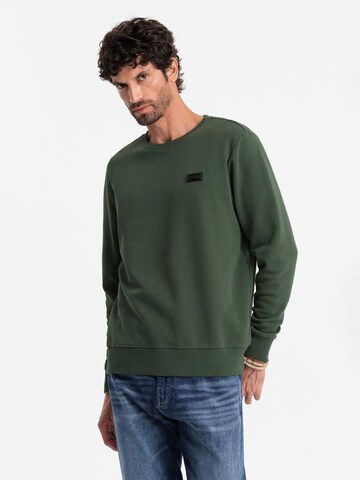 Ombre Sweatshirt 'OM-SSNZ-0136' in Groen: voorkant