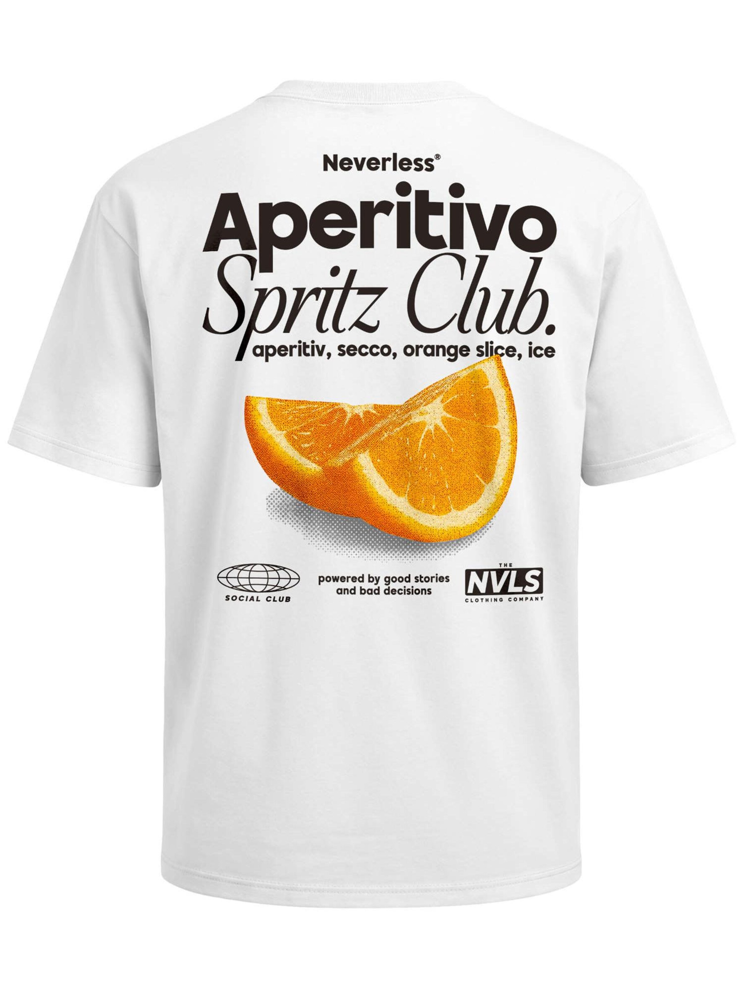 Neverless Shirt 'Aperitivo'‌‌ in Weiß: Vorderseite