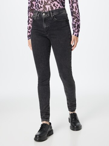 LEVI'S ® - Skinny Vaquero '720 Hirise Super Skinny' en negro: frente