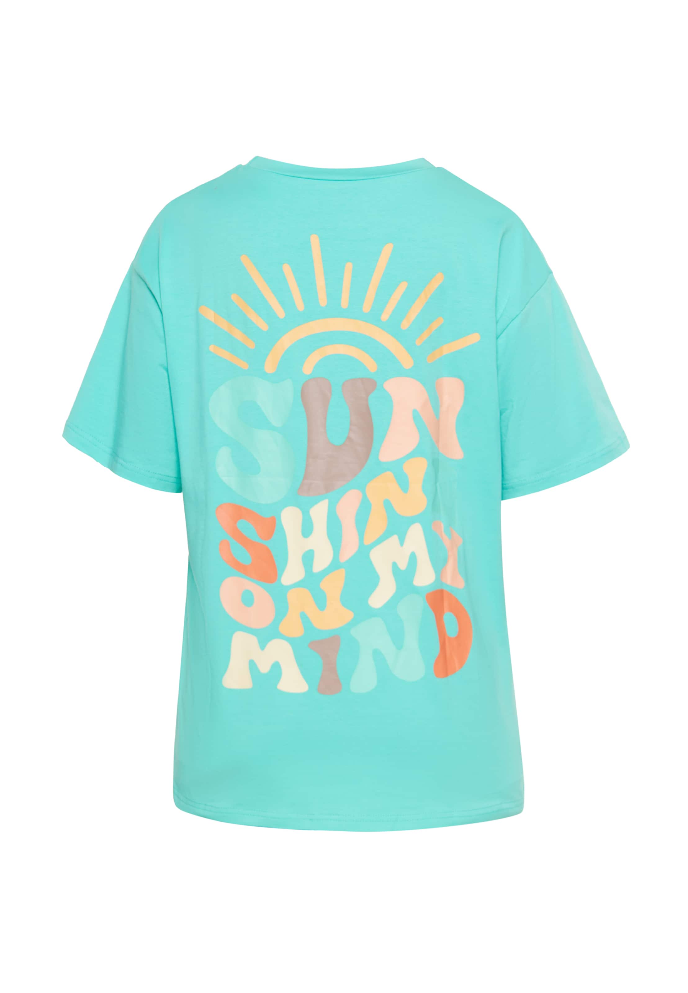 Gaya Μπλουζάκι σε μπεζ / τιρκουάζ / πορτοκαλί / πορτοκαλί παστέλ, Άποψη προϊόντος