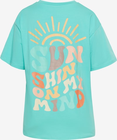 Tricou Gaya pe bej / turcoaz / portocaliu / portocaliu pastel, Vizualizare produs